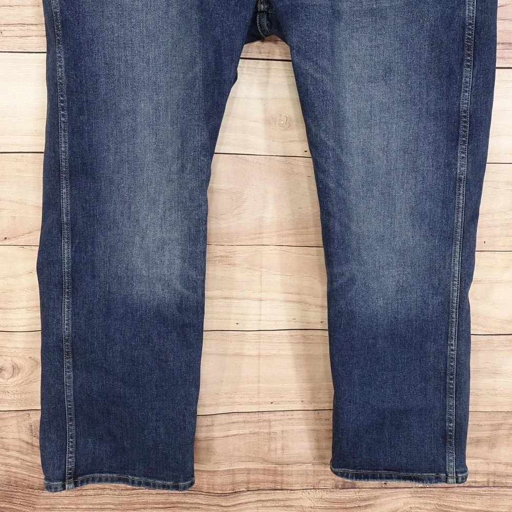 Levis Workwear Jeans Mens 40x30 Blue Medium Wash Regular Straight Stretch Denim